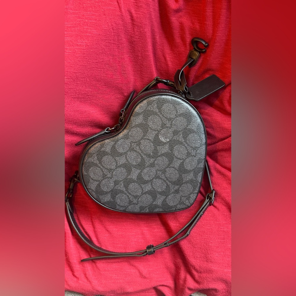 Coach heart-shaped crossbody bag
